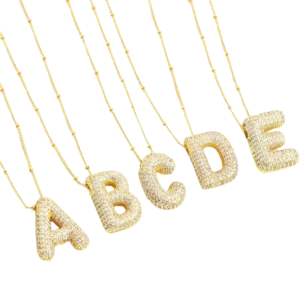 Buchstaben-Anhänger-Neklace-Set