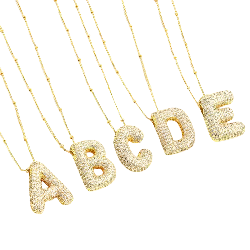 Buchstaben-Anhänger-Neklace-Set