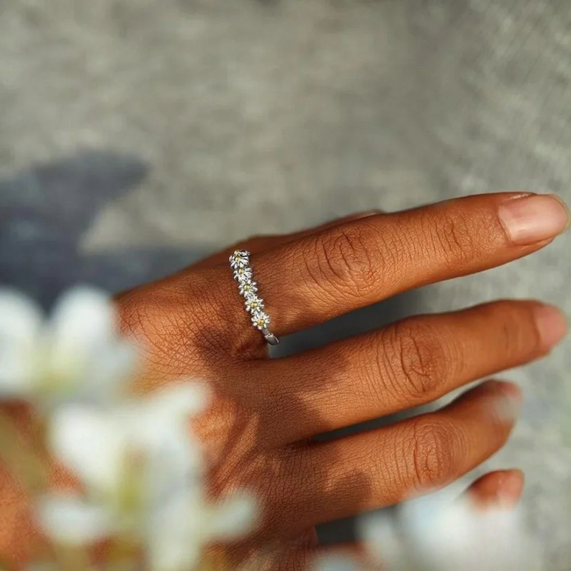 Florentina - Blumen-Ring aus Silber