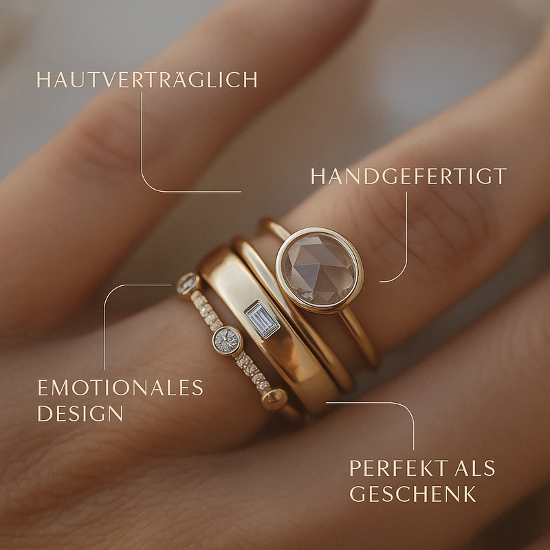 Vintage-Goldring mit Zirkonia