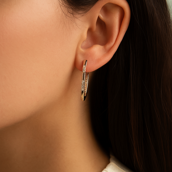 Elegante Ohrringe mit Zirkonia-Steinen