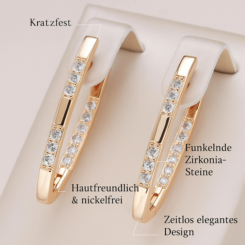 Elegante Ohrringe mit Zirkonia-Steinen
