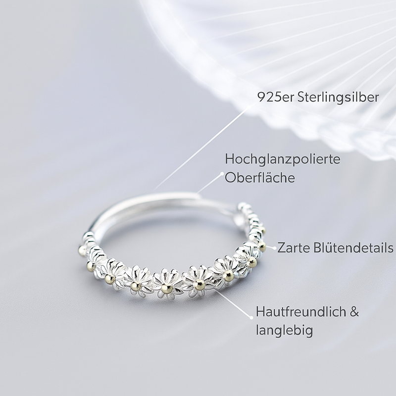 Florentina - Blumen-Ring aus Silber