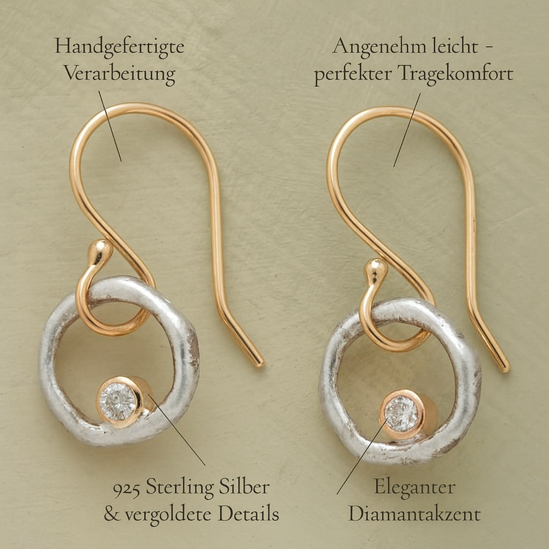 Marlene - Retro Gold- und Silberohrringe