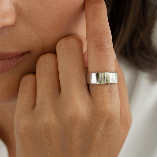 Emilia - Vintage Gold Silberring