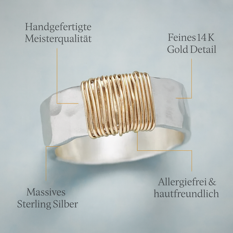 Emilia - Vintage Gold Silberring