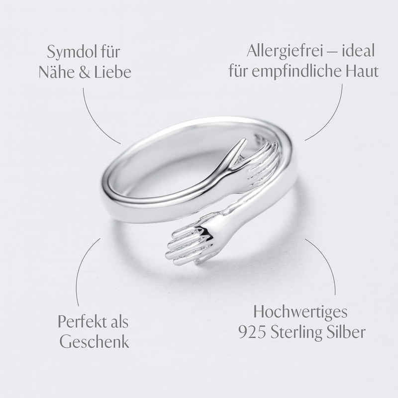 Petra - Verstellbarer Silber Cuddle Ring