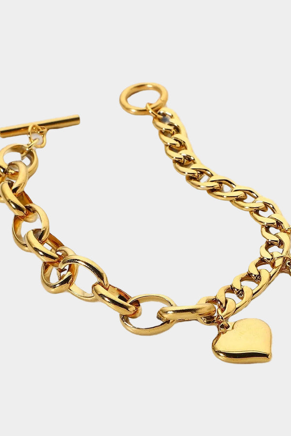 Franziska – Goldarmband mit großen Rundgliedern.