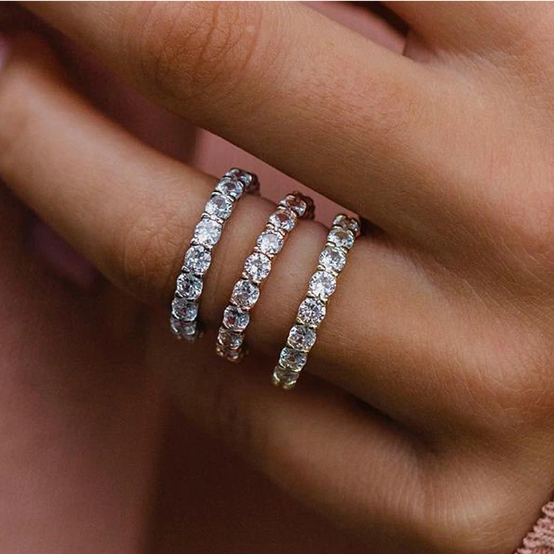 Elke – Diamantring mit doppeltem Band.