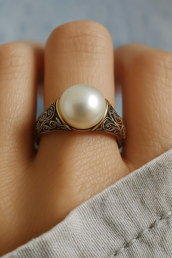 Theresia - Vintage Perlen Goldring