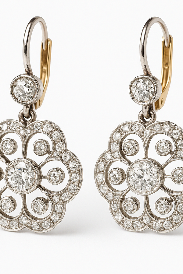 Magdalena - Vintage Kristall Mandala Ohrringe