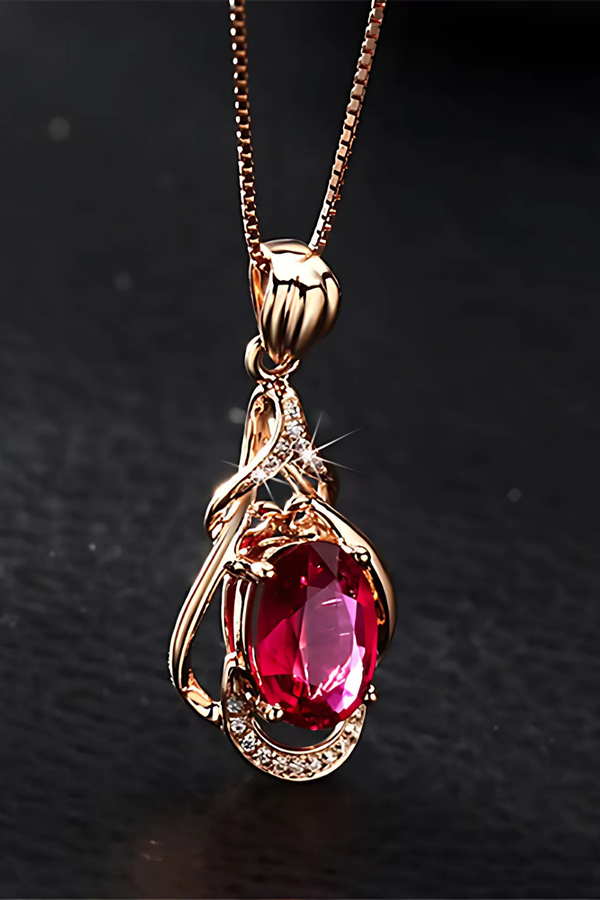 Eva – Rubinanhänger mit Tiefenwirkung.