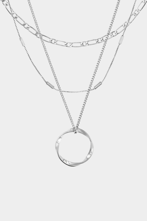 Offene Kreis Drei-Reihen-Halskette