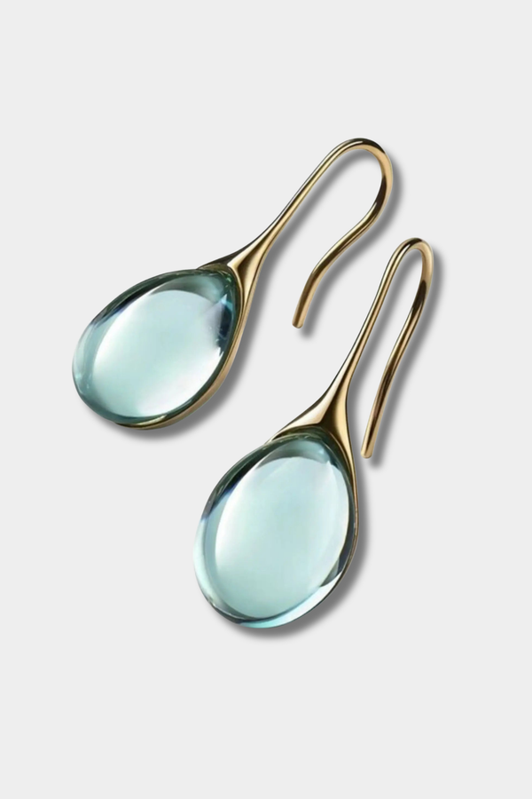 Birgit - Kristall Tropfen Ohrringe in Gold und Silber