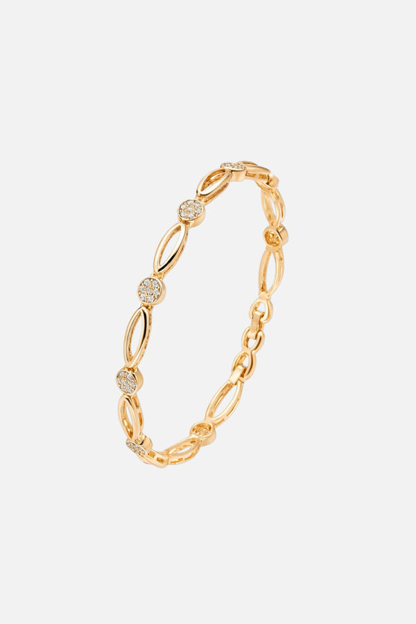 Claudia - Elegantes goldenes Zirkonia-Armband