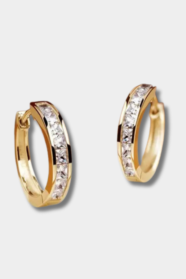 Paulina - Schicke Gold- und Kristall-Ohrhänger