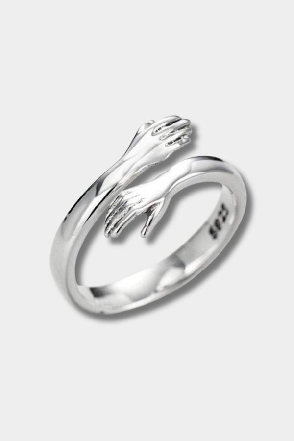 Petra - Verstellbarer Silber Kuschel Ring