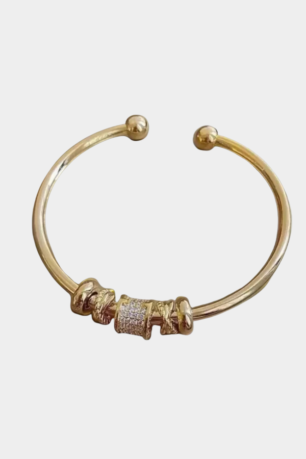 Verstellbares Armband mit Charms aus Gold