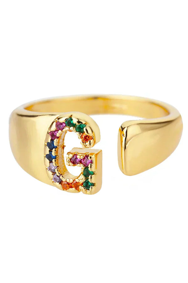 G - Gold Edelstahl Initialring