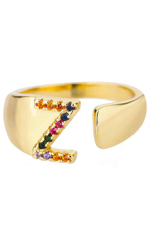 Z - Gold Edelstahl Initialring