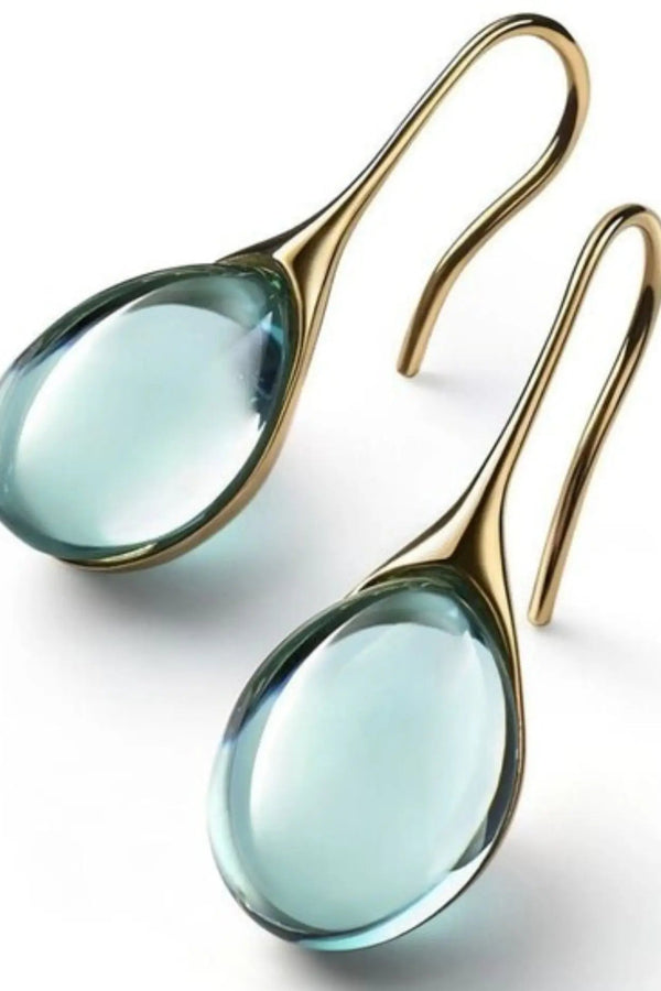 Birgit - Kristall Tropfen Ohrringe in Gold und Silber