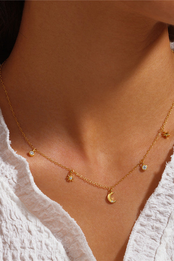 Theresa – Silberne Halskette mit Gliederstruktur.