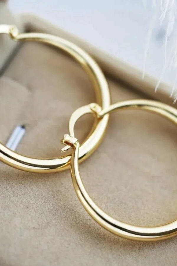 Liliane - Große Ohrringe aus Gold