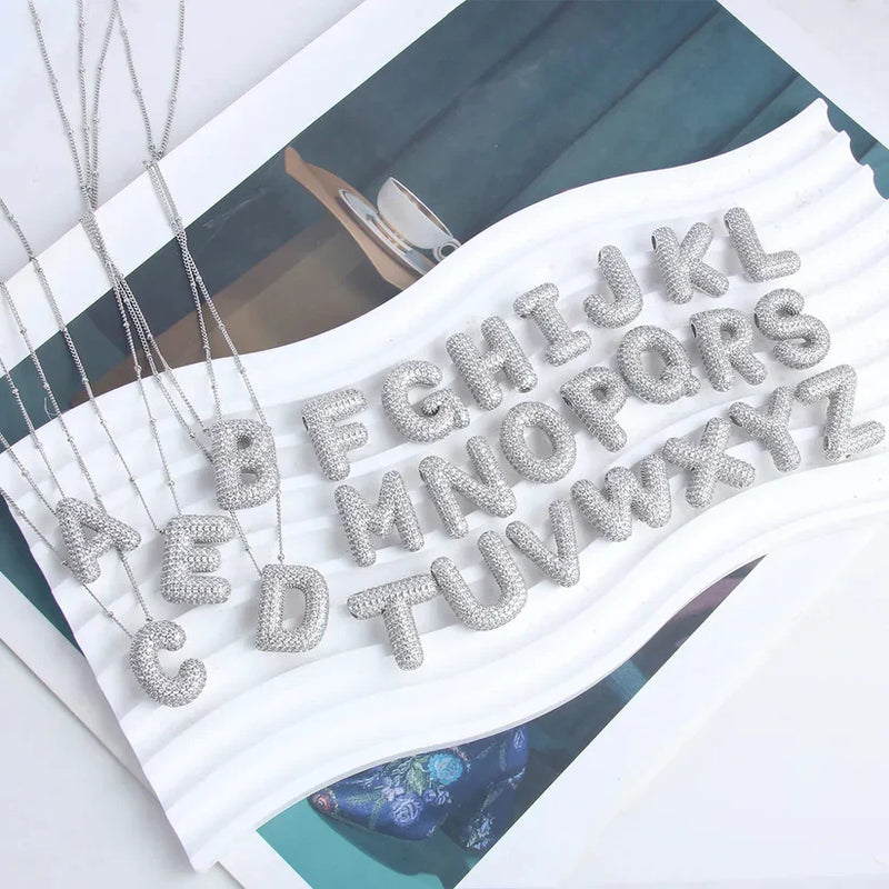 Buchstaben-Anhänger-Neklace-Set