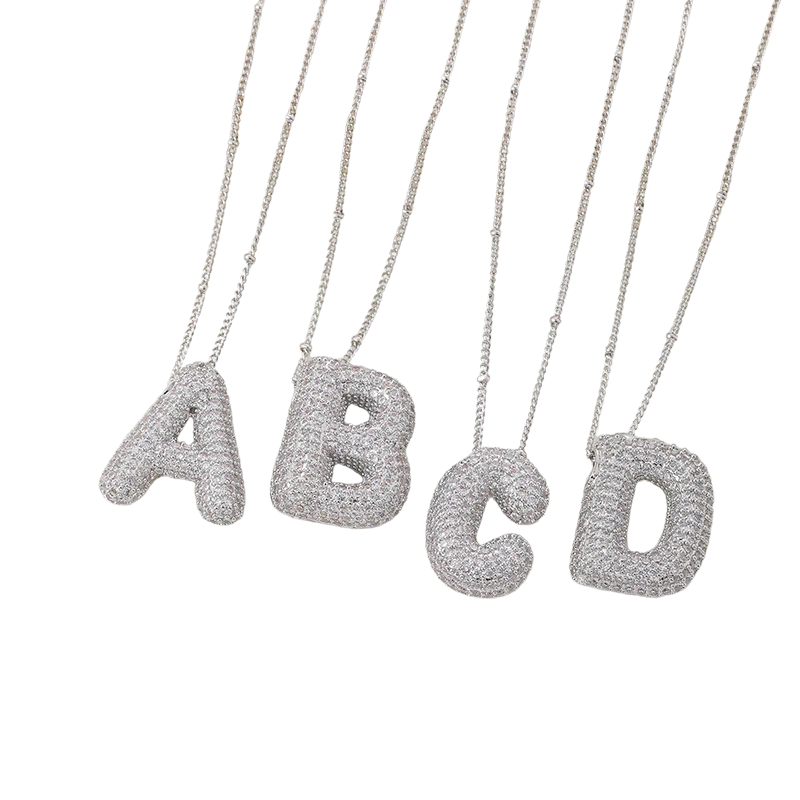 Buchstaben-Anhänger-Neklace-Set