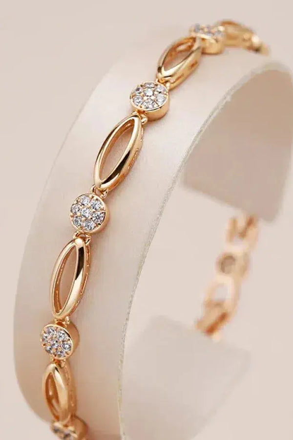Claudia - Elegantes goldenes Zirkonia-Armband
