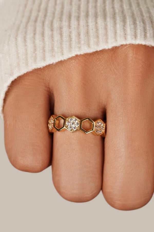 Selina - Ring aus Gold und Kristall