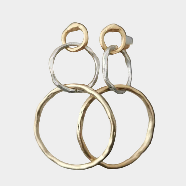 Vintage Gold- und Silber-Ohrringe