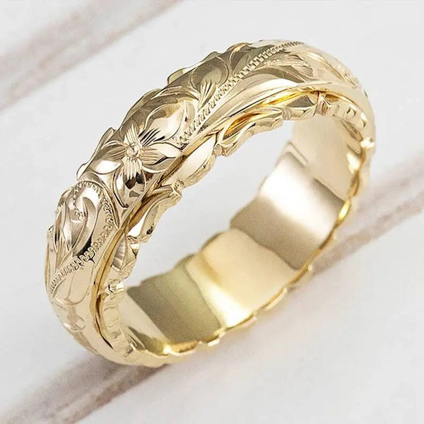 Mila - Antik inspirierter Goldblumenring