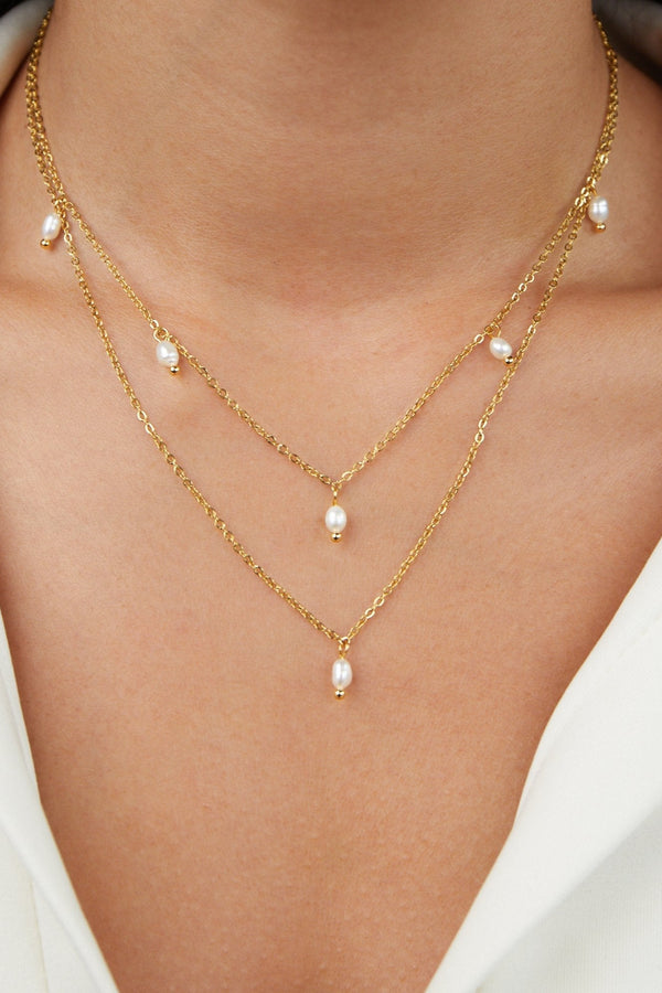 Tanja – Goldene Layer-Kette mit modernem Glied.