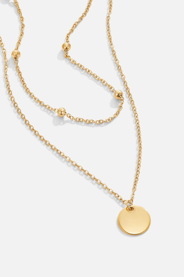 Annalena – Doppellagige Goldkette mit Anhänger.