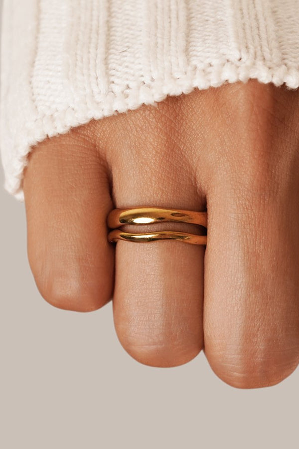 Katharina - Set aus gewellten Ringen