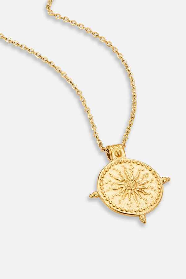 Anna – Geometrische Goldkette mit Struktur.